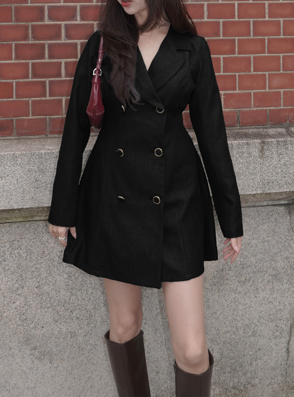 テーラードジャケットミニワンピース