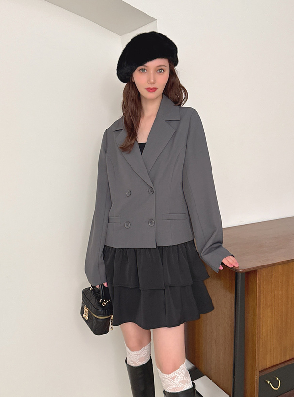 2Wayフリル付きテーラードジャケット[ta314] | レディースファッション