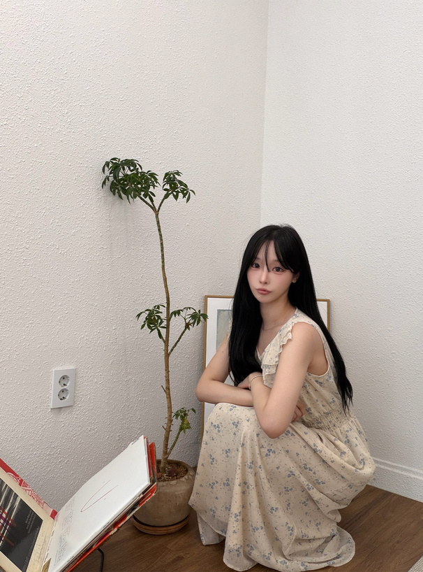 花柄ダブルフリルワンピース[tg1001] | レディースファッション通販の