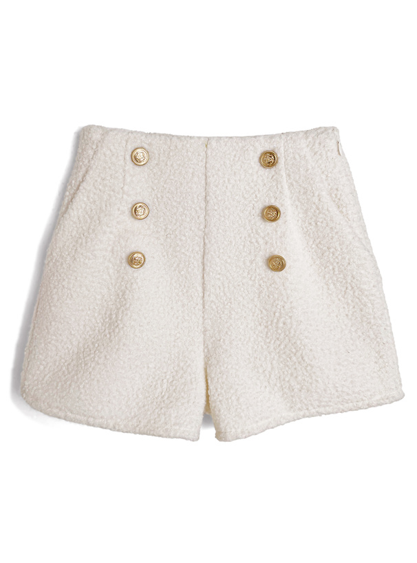 ゴールドボタンブークレショートパンツ