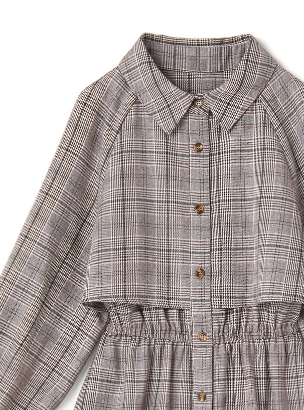 トレンチデザインガウンチェックワンピース Tg427 レディースファッション通販のグレイル Grl 公式