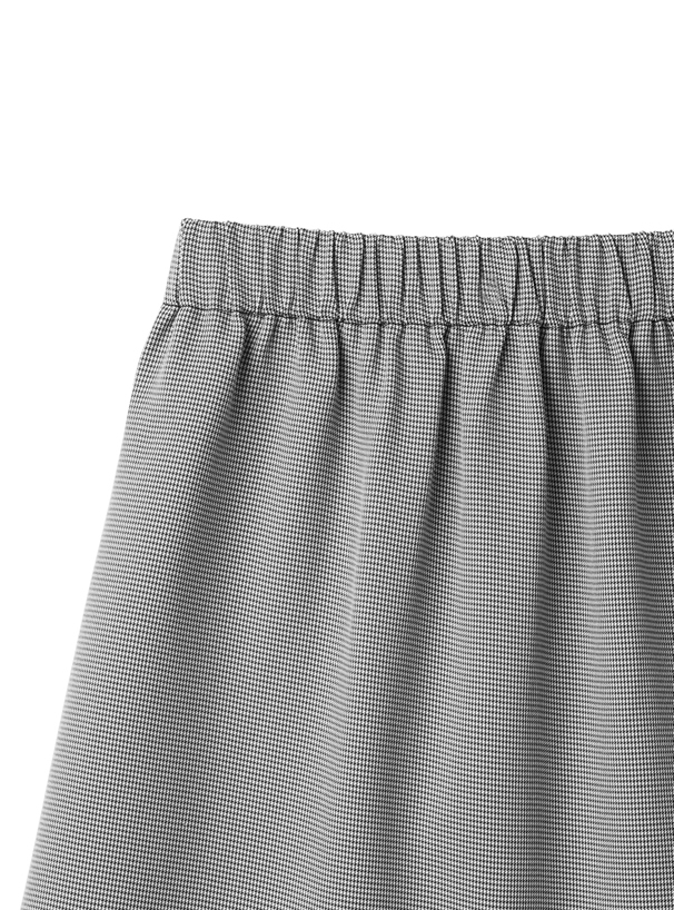 千鳥柄シフォン袖切替ブラウスXスカートセットアップ