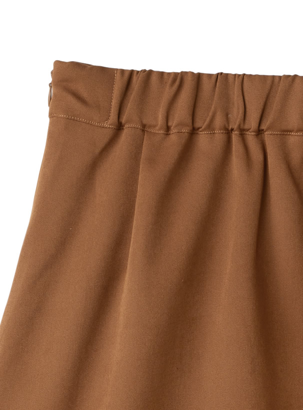 アシンメトリーパールボタン台形ミニスカート
