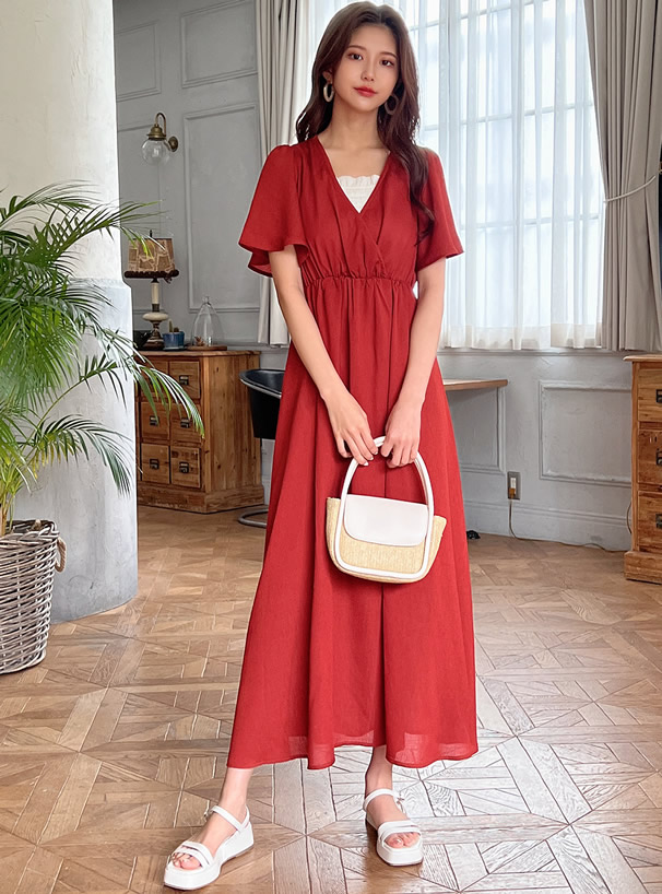 バックオープンカシュクールワンピース Tg544 レディースファッション通販のグレイル Grl 公式