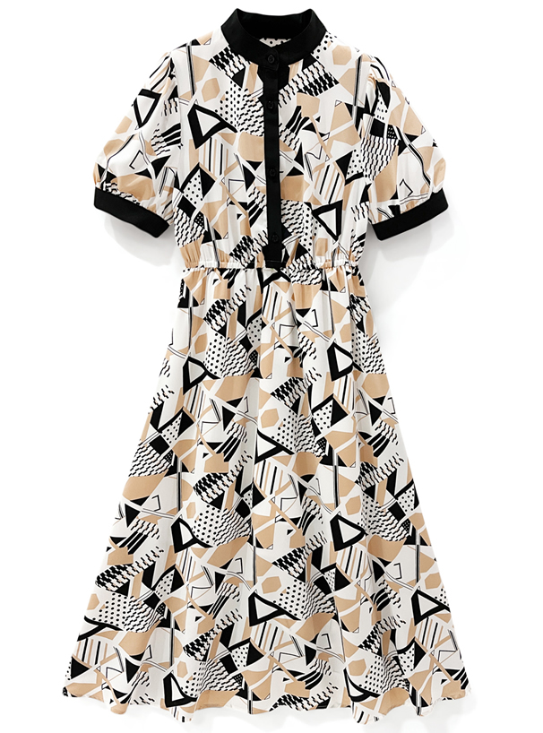 幾何学柄配色フレアシャツワンピース Tg551 レディースファッション通販のグレイル Grl 公式