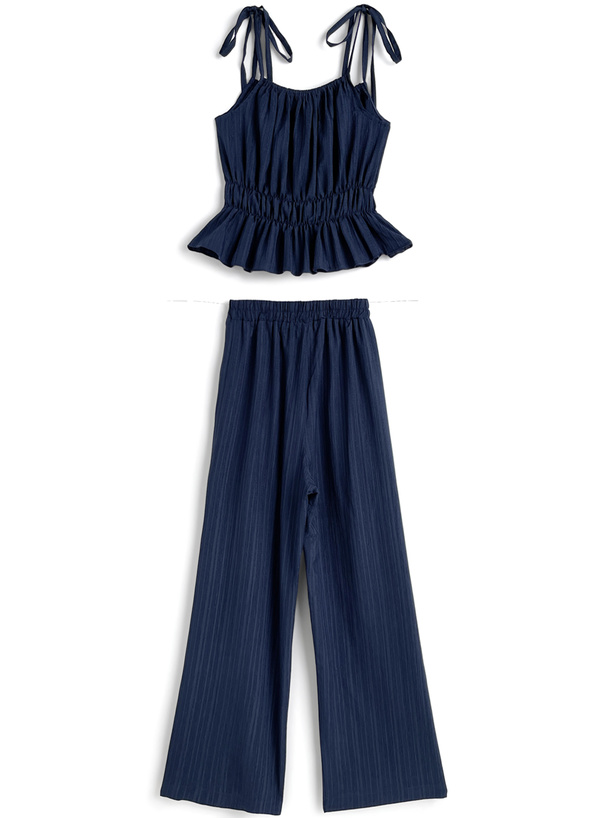 リボンキャミソール×ストレートパンツセットアップ[tg874