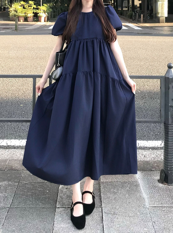 美品】ビアズリー 23AW ロングワンピース バルーンスリーブ レース