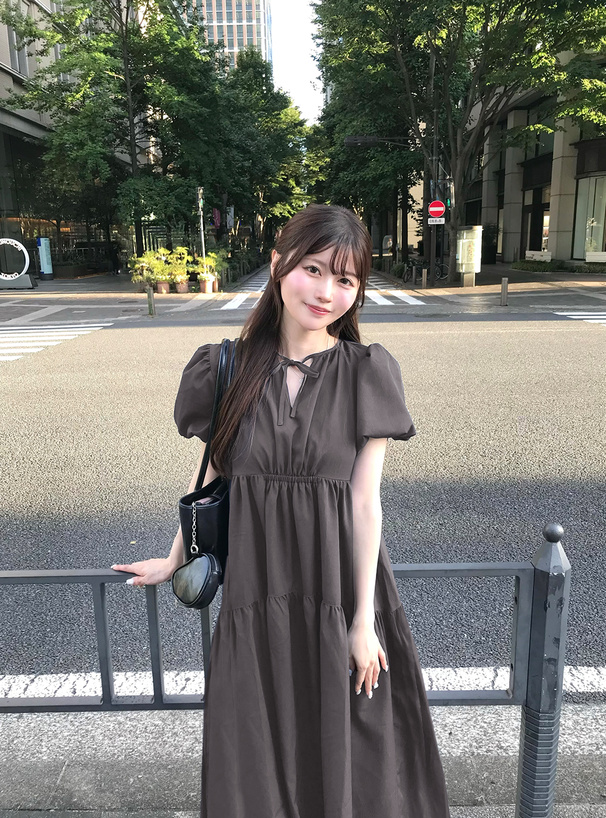 2way楊柳バルーンスリーブワンピース[tg875] | レディース