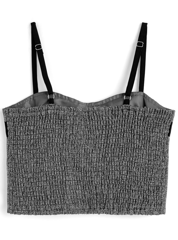 パールボタンツイードリボンビスチェ