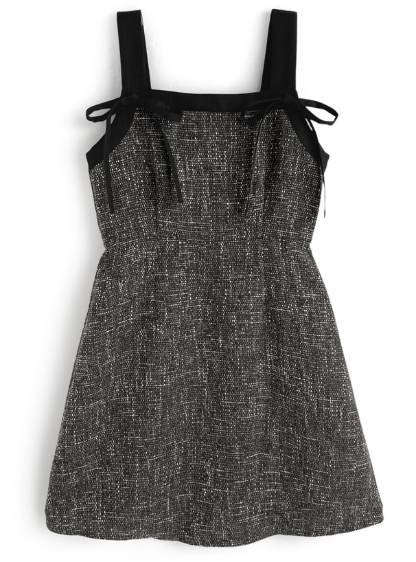ツイードリボンミニワンピース[tg893]