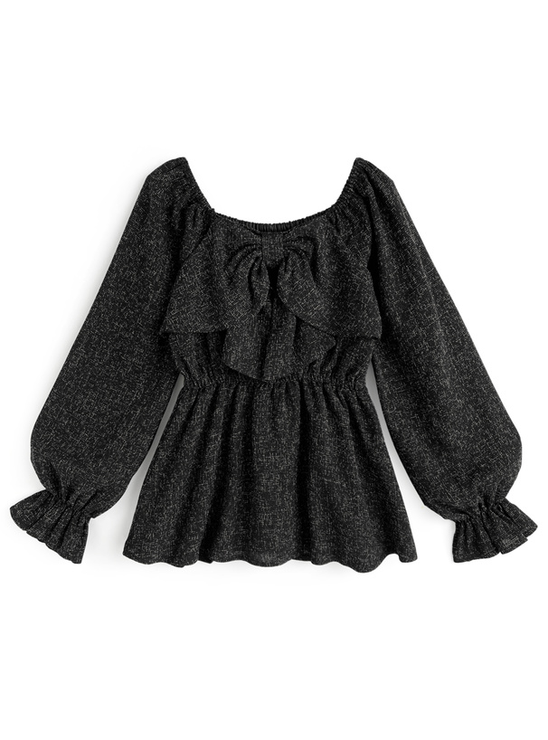 2Wayツイードリボンペプラムチュニック[tg894]