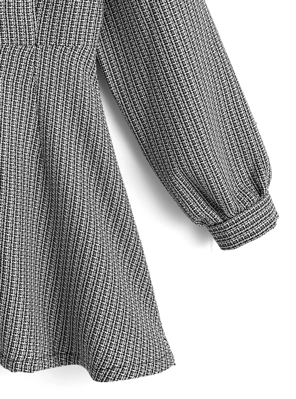 ツイードフリルミニワンピース