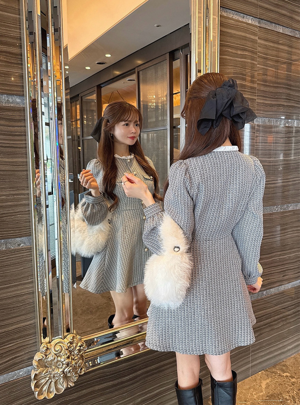 ツイードフリルミニワンピース[tg898] | レディースファッション通販の