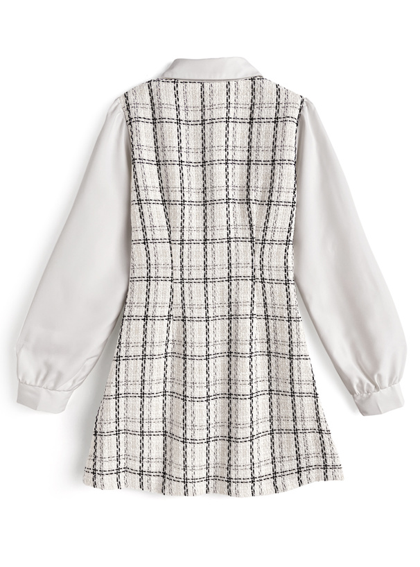 襟付きチェックミニワンピース mideal（マイディール） ワンピース check mini onepiece / チェック