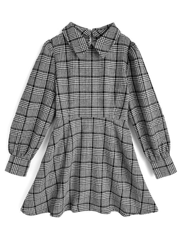 リボン付きチェック柄ミニワンピース[tg911] | レディースファッション
