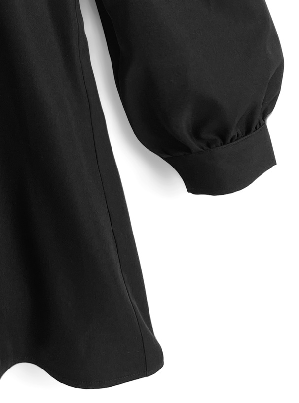 レイヤード風ダブルリボンミニワンピース