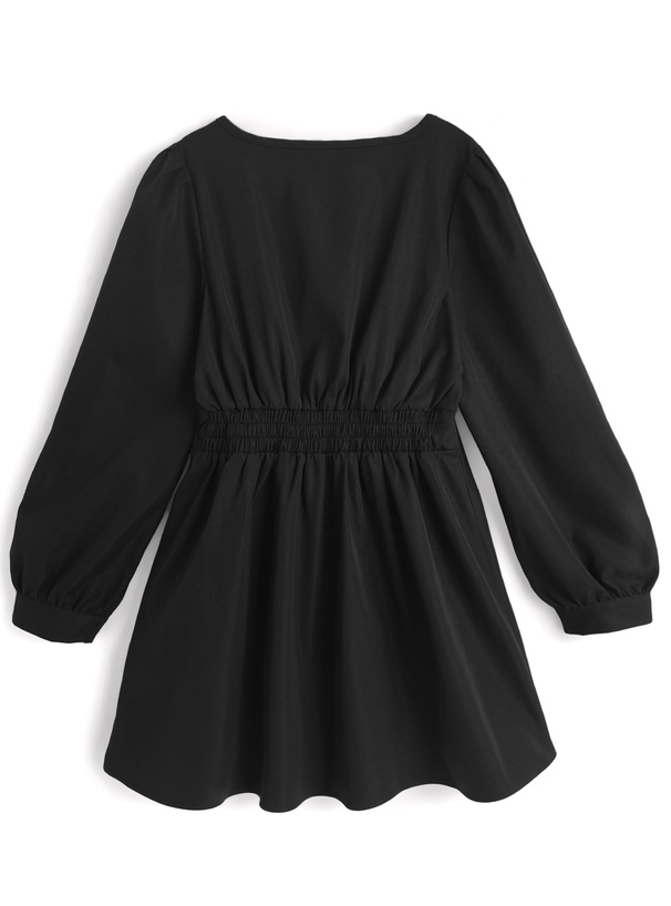 レイヤード風ダブルリボンミニワンピース