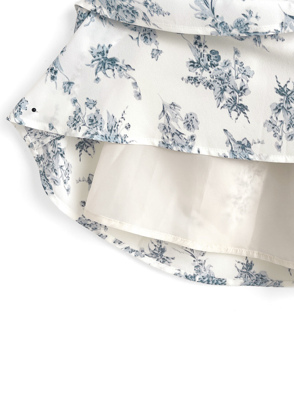 花柄アメスリティアードミニワンピース