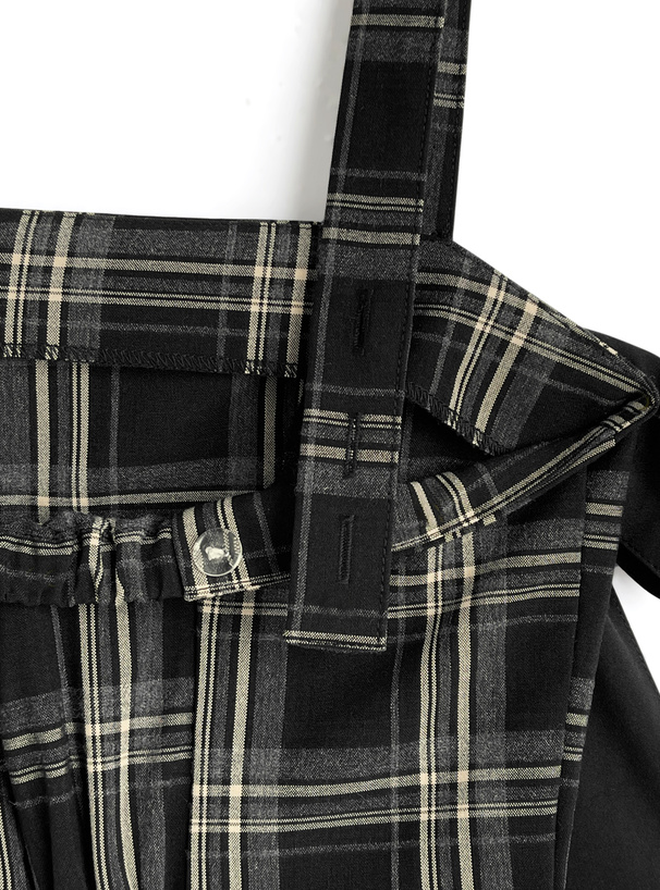 チェック柄ダブルリボンキャミソールワンピース