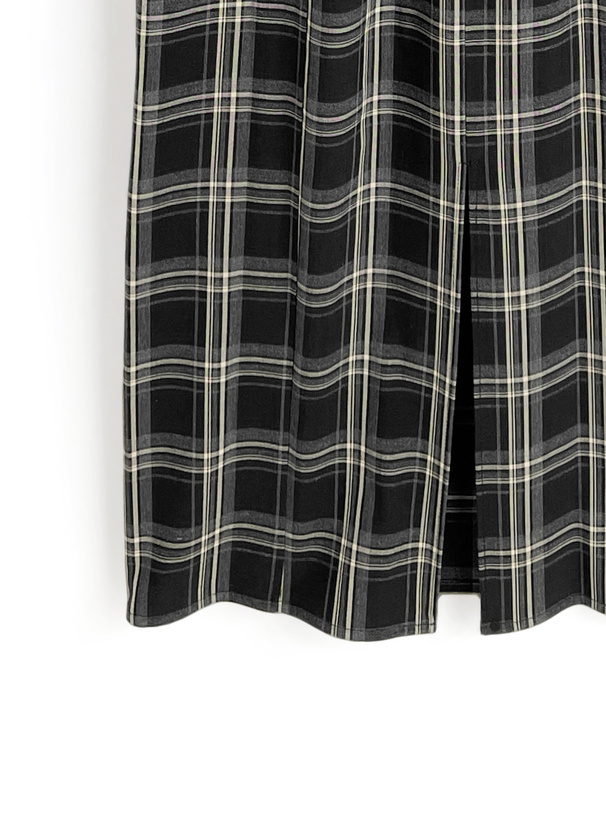 チェック柄ダブルリボンキャミソールワンピース