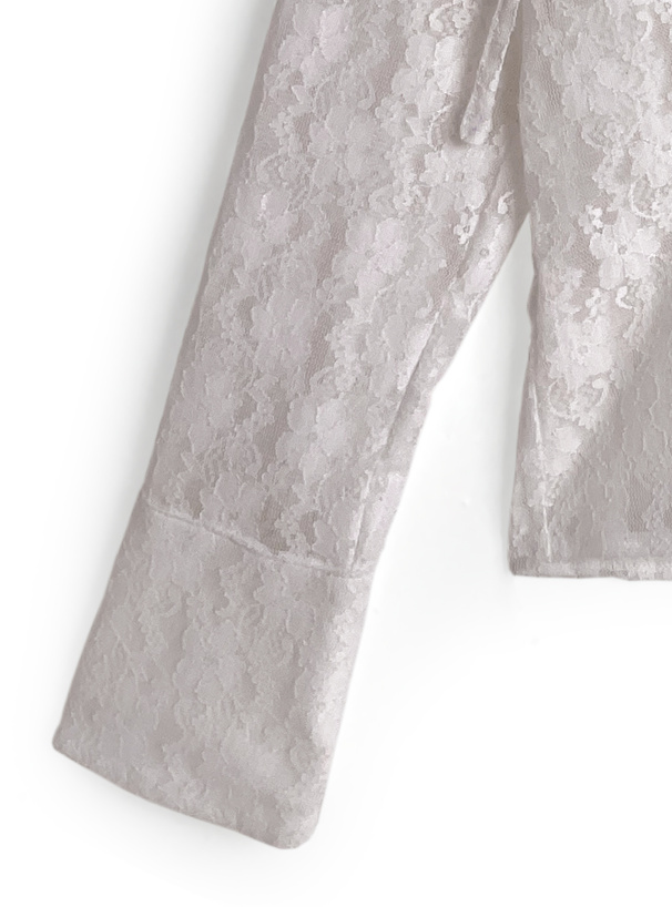 ショルダーリボンオフショルレーストップス