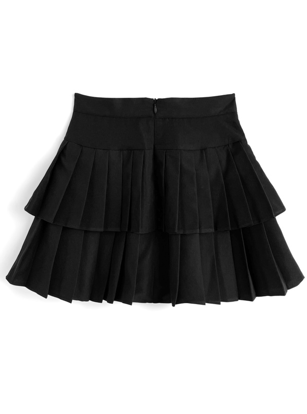インパン裏地付プリーツティアードミニスカート[tg947] | レディース