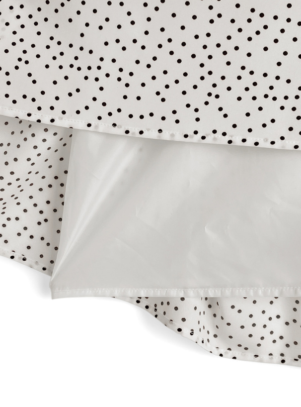 ドット柄リボンノースリーブシャツワンピース