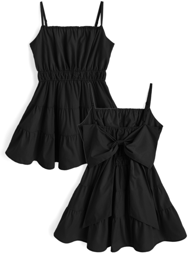 バックリボンキャミソールミニワンピース