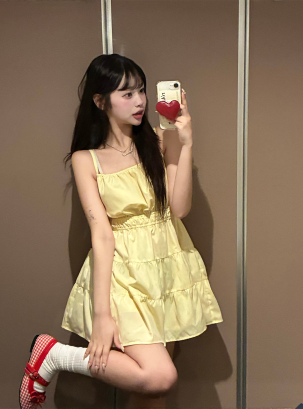 バックリボンキャミソールミニワンピース