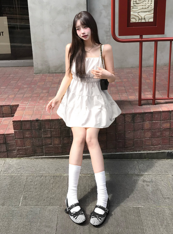 バックリボンキャミソールミニワンピース