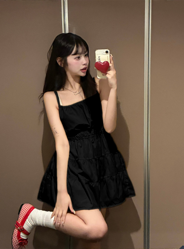 バックリボンキャミソールミニワンピース