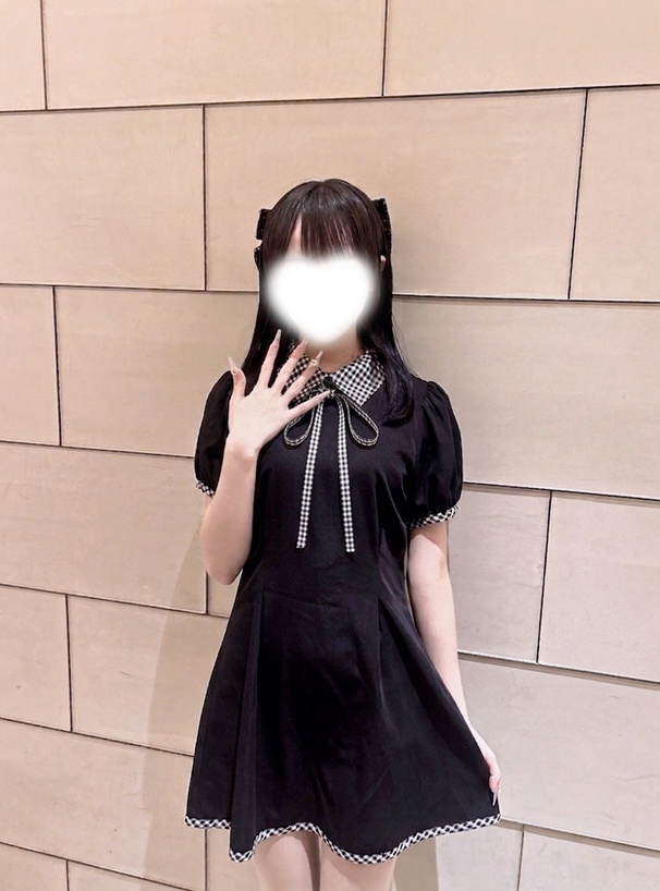 リボンタイ付きギンガムチェック柄ミニワンピース