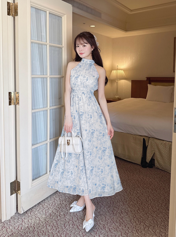 花柄アメスリワンピース