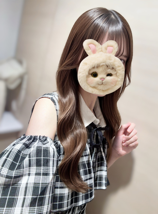 リボンタイ付きチェック柄ショルダーオープンフレアミニワンピース