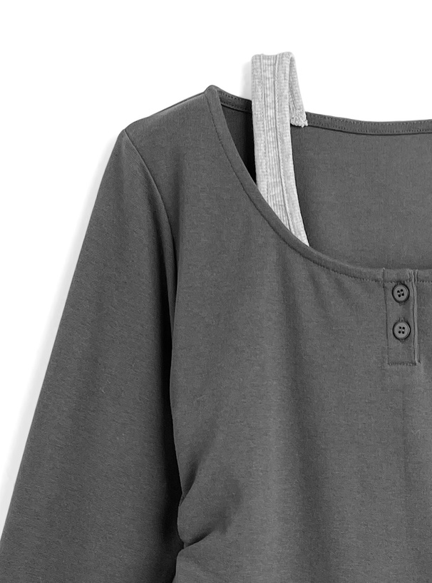 レイヤード風ティアードフリルチュニック