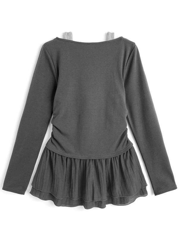 レイヤード風ティアードフリルチュニック