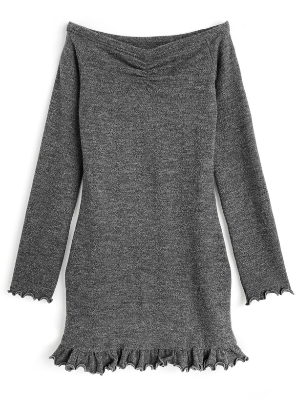 メロウフリルオフショルダーミニワンピース