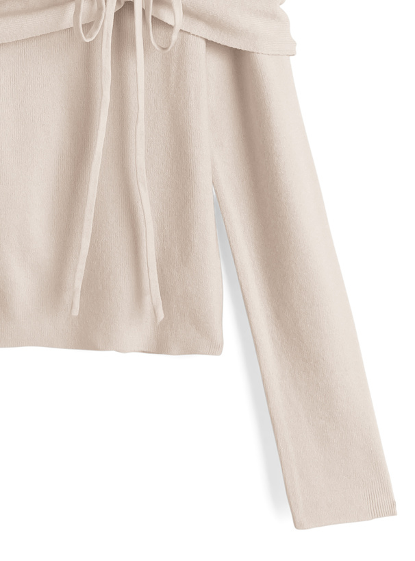 アシンメトリードロストニットップス