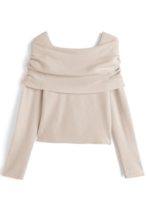 アシンメトリードロストニットップス