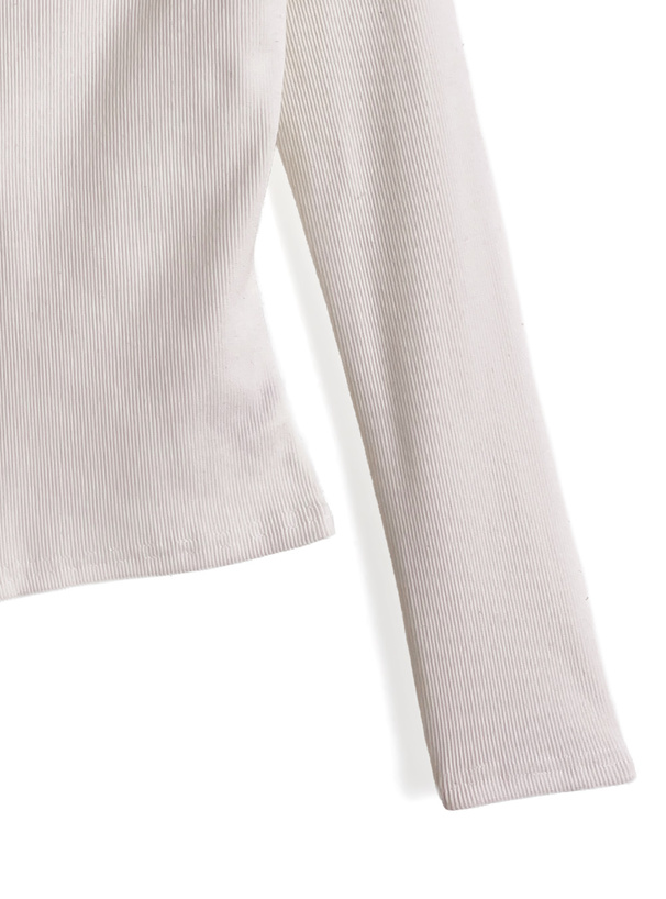 ビッグカラーフロントストラップオフショルダートップス