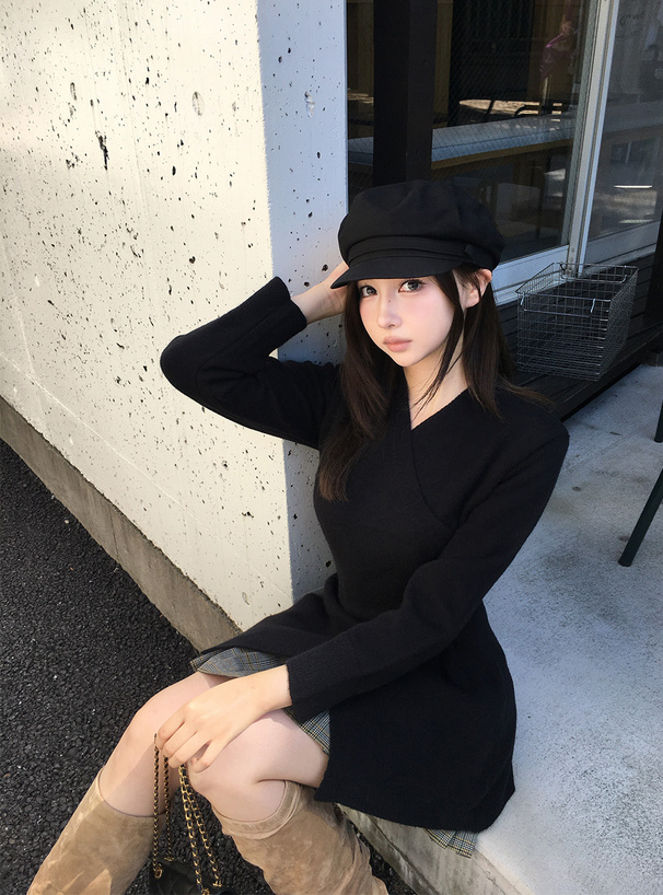 カシュクールニットチュニック
