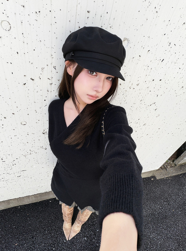カシュクールニットチュニック
