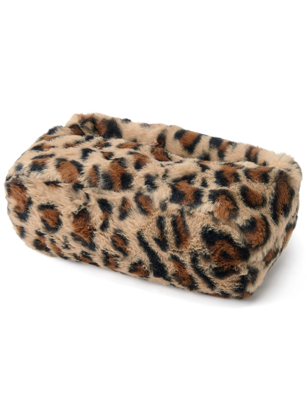 2Wayレオパード柄ワンハンドルファーバッグ