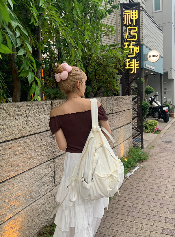 ドロストリボンリュック