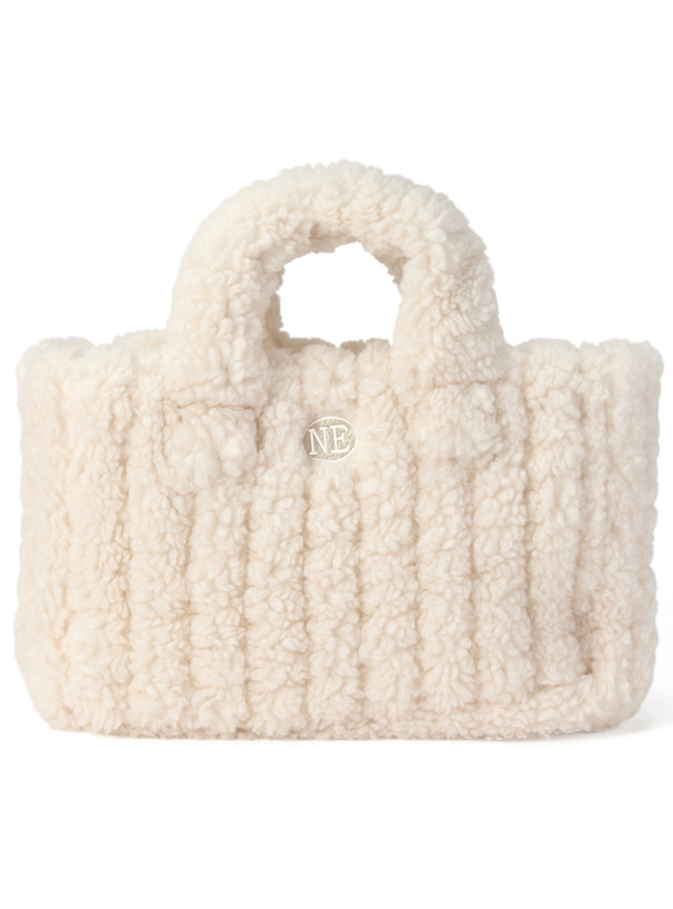 ロゴ刺繍ボアハンドバッグ[tr1043]