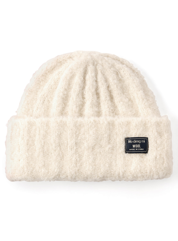 タグ付きウール混ニット帽