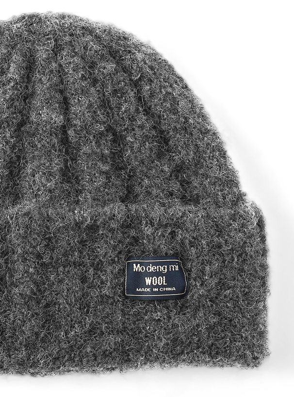 タグ付きウール混ニット帽
