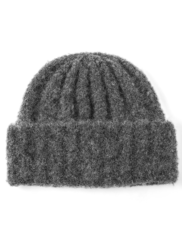 タグ付きウール混ニット帽