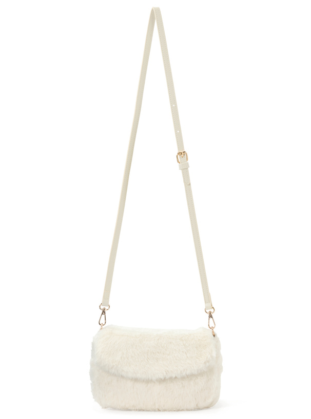 ファーフラップショルダーバッグ