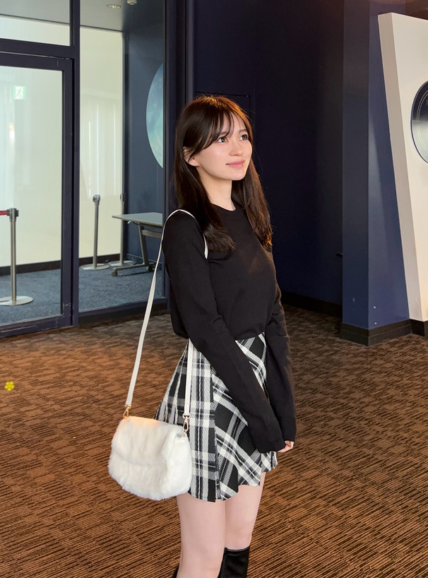 ファーフラップショルダーバッグ